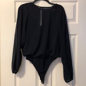 EXPRESS Size Small Navy Blue Blouse Bodysuit